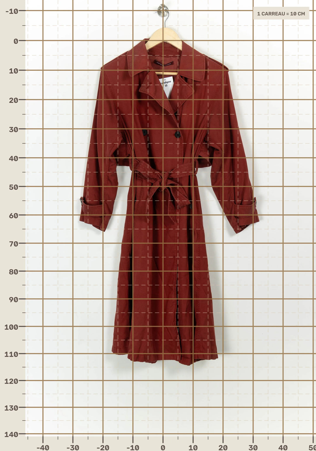 Trench Bordeaux - Taille S/36 de la marque Comptoir des Cotonniers | PARAD116699 - Vendu par Paradigme - Image 4