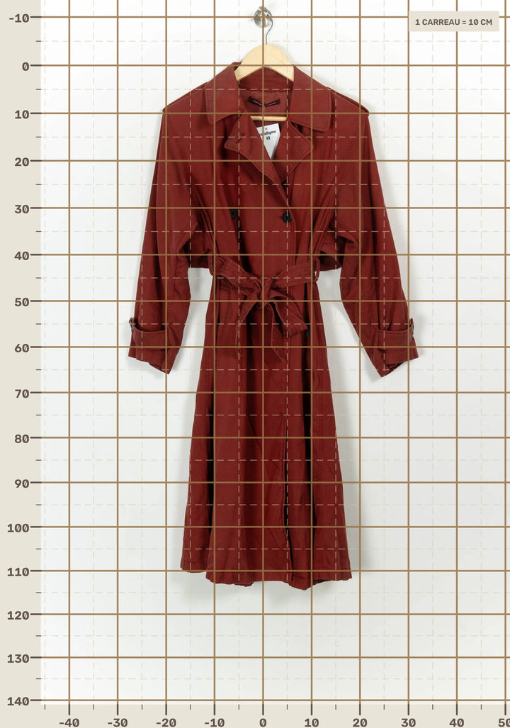 Trench Bordeaux - Taille S/36 de la marque Comptoir des Cotonniers | PARAD116699 - Vendu par Paradigme - Image 4