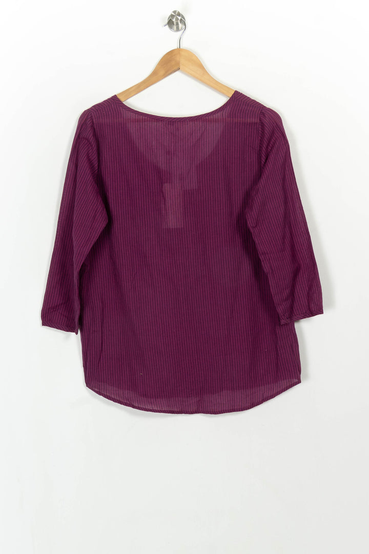 Blouse Violette - Taille L/40 de la marque ba&amp;sh | PARAD116701 - Vendu par Paradigme - Image 5