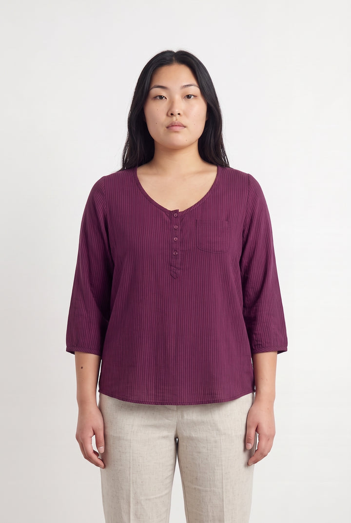 Blouse Violette - Taille L/40 de la marque ba&amp;sh | PARAD116701 - Vendu par Paradigme - Image 1