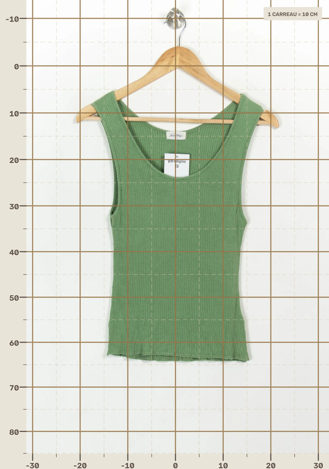 Débardeur Vert - Taille M/38 de la marque American Vintage | PARAD116704 - Vendu par Paradigme - Image 4