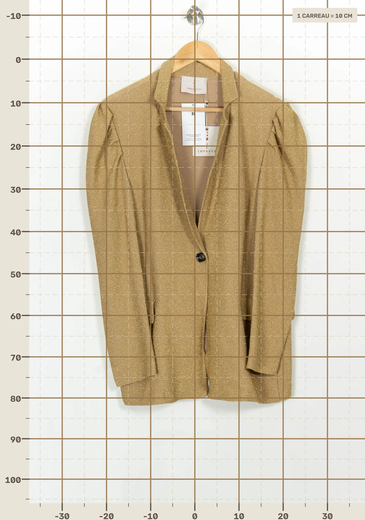 Blazer Doré - Taille XL/42 de la marque Imprevu | PARAD116705 - Vendu par Paradigme - Image 4