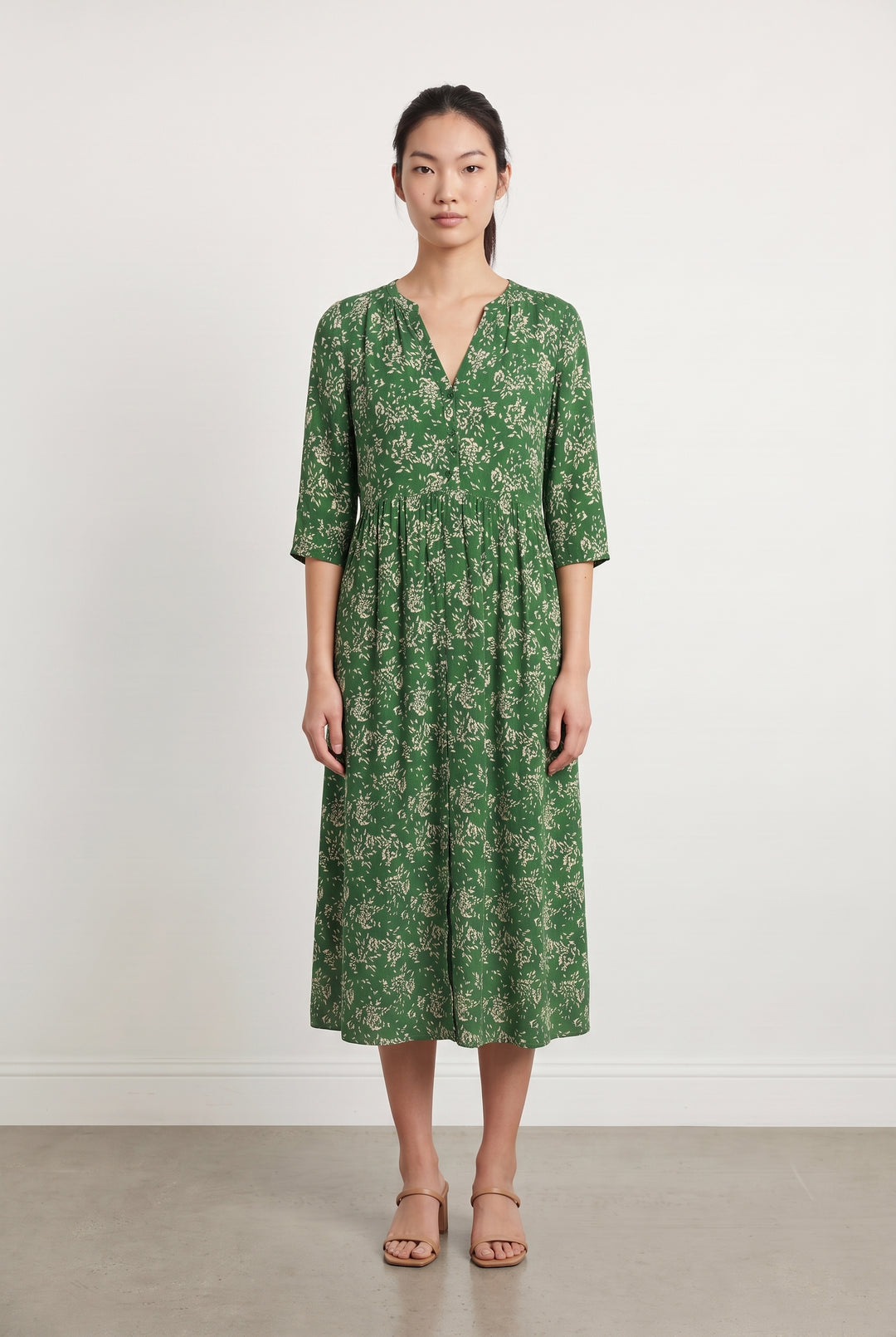 Robe Fleurie Verte - Taille S/36 de la marque ba&amp;sh | PARAD116711 - Vendu par Paradigme - Image 1