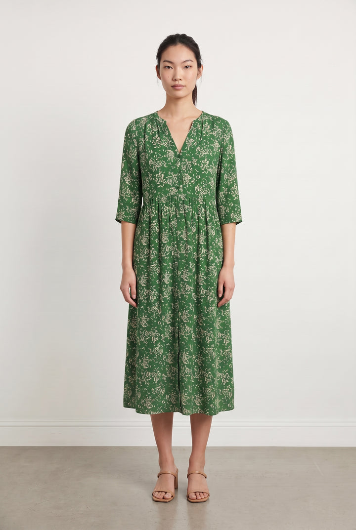 Robe Fleurie Verte - Taille S/36 de la marque ba&amp;sh | PARAD116711 - Vendu par Paradigme - Image 1