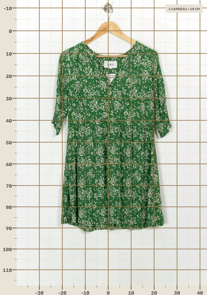 Robe Fleurie Verte - Taille S/36 de la marque ba&amp;sh | PARAD116711 - Vendu par Paradigme - Image 4