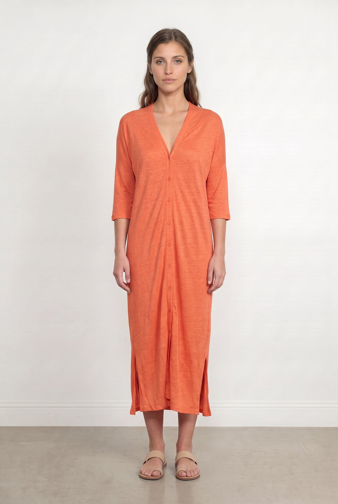 Robe Longue Orange - Taille S/36 de la marque Notshy Cashmere | PARAD116712 - Vendu par Paradigme - Image 1