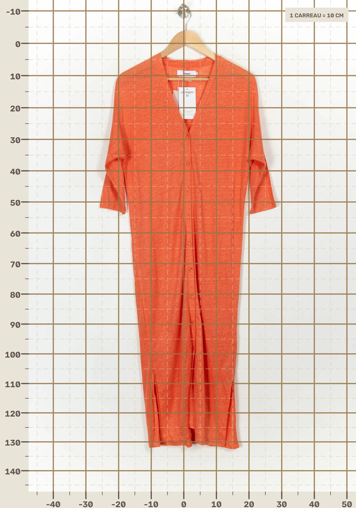 Robe Longue Orange - Taille S/36 de la marque Notshy Cashmere | PARAD116712 - Vendu par Paradigme - Image 4