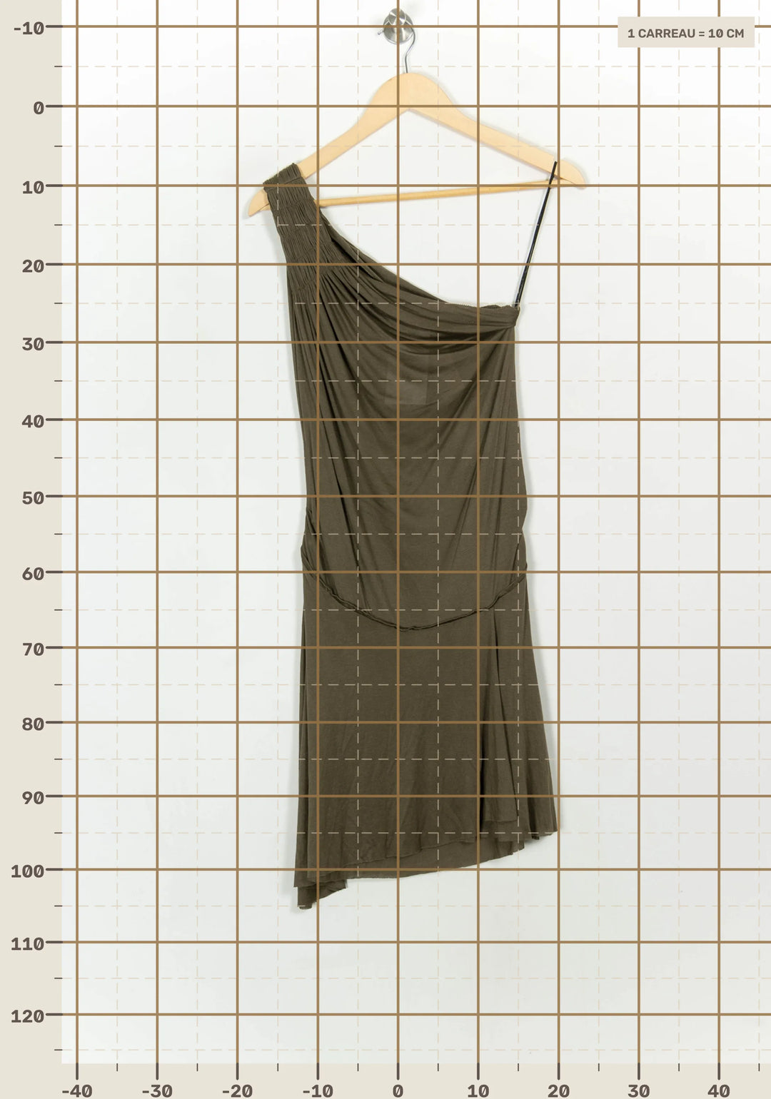 Robe Asymétrique Verte - Taille S/36 de la marque Maje | PARAD116713 - Vendu par Paradigme - Image 4
