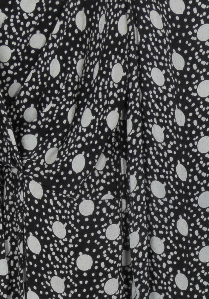Robe Portefeuille Noire et Blanche - Taille XS/34 de la marque Sandro | PARAD116718 - Vendu par Paradigme - Image 3