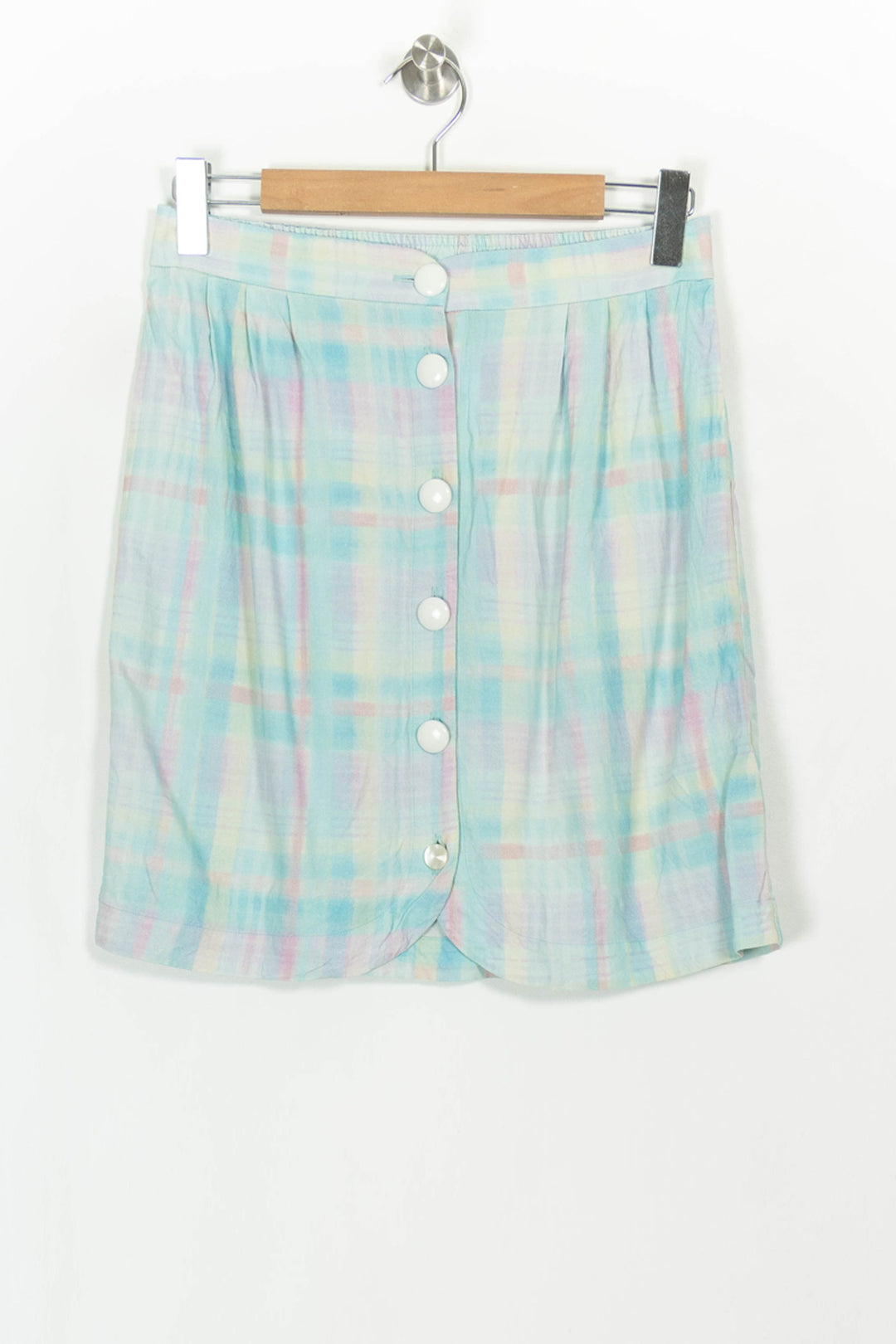 Jupe Boutonnée Bleue et Jaune - Taille L/40 de la marque Des petits hauts | PARAD116729 - Vendu par Paradigme - Image 2