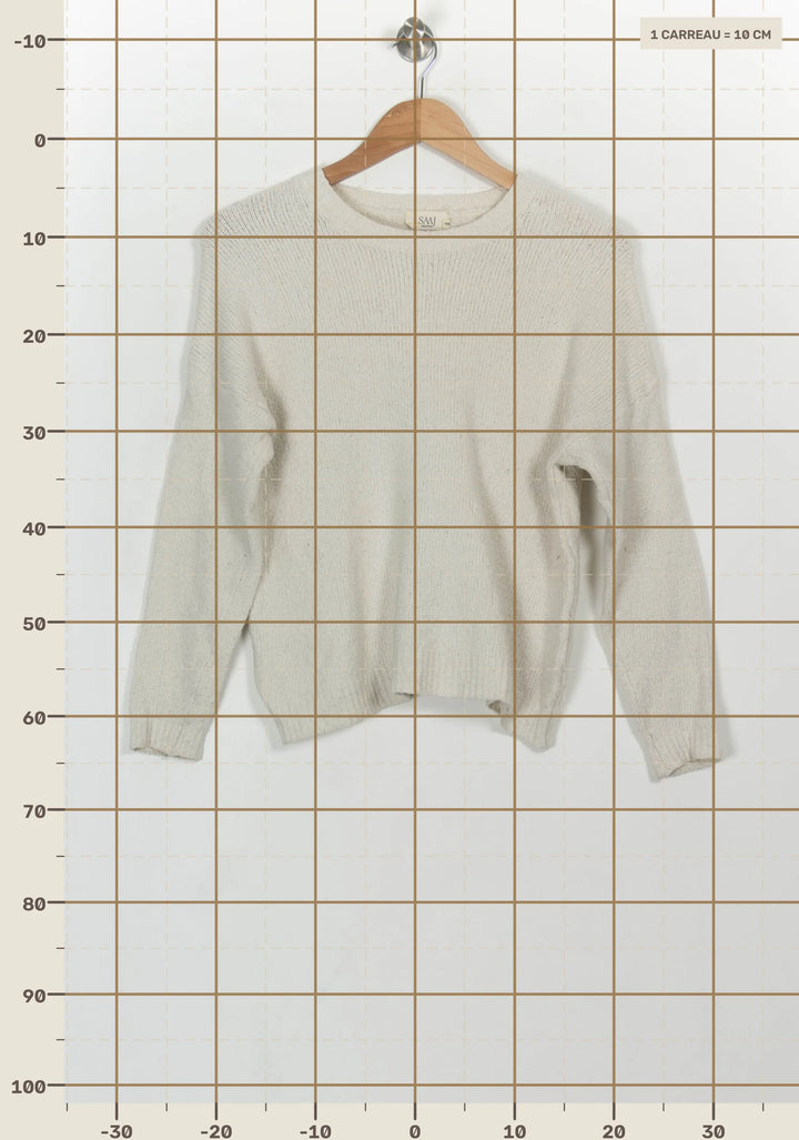 Pull Blanc - Taille XS/34 de la marque SAAJ | PARAD116733 - Vendu par Paradigme - Image 4