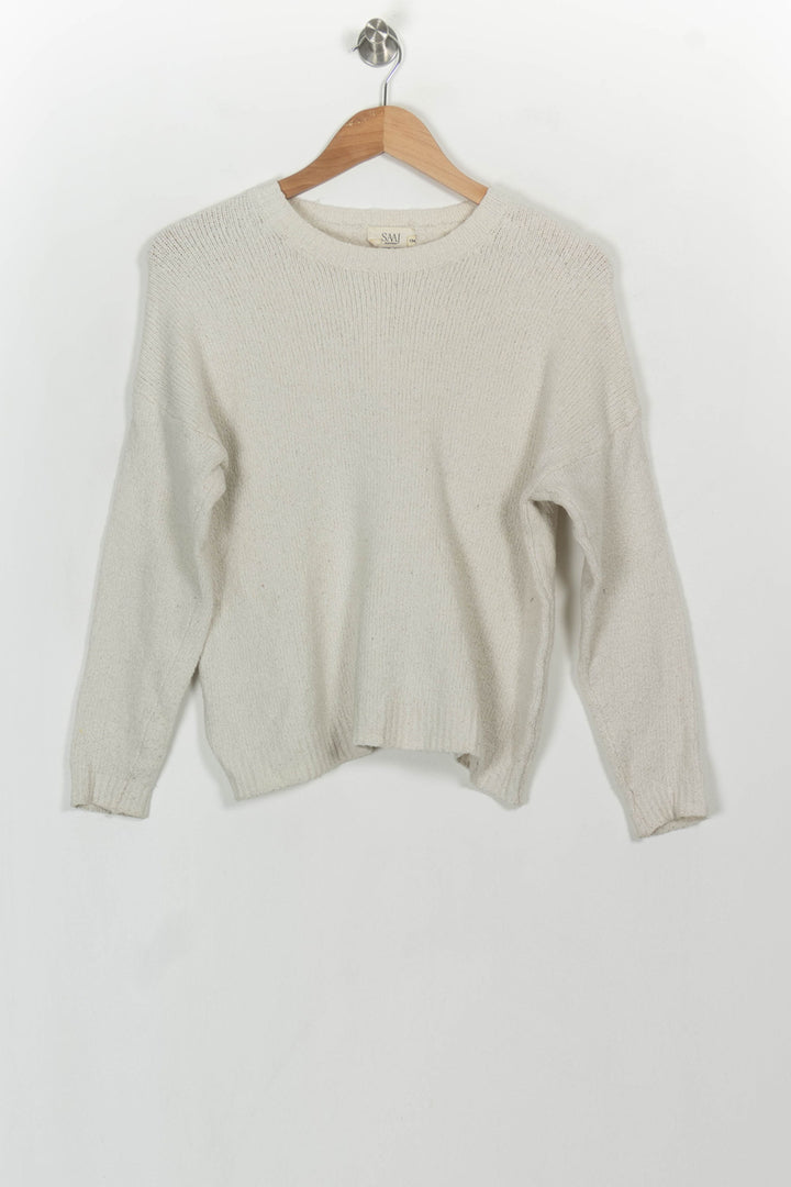 Pull Blanc - Taille XS/34 de la marque SAAJ | PARAD116733 - Vendu par Paradigme - Image 2