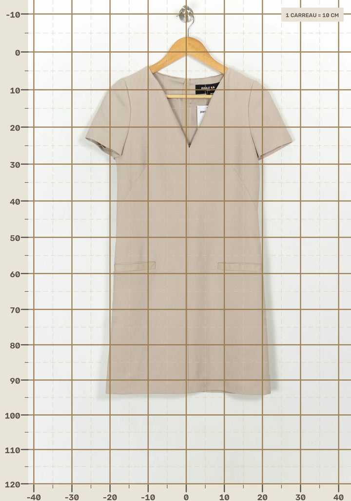 Robe Courte Beige - Taille S/36 de la marque Paule Ka | PARAD116738 - Vendu par Paradigme - Image 4