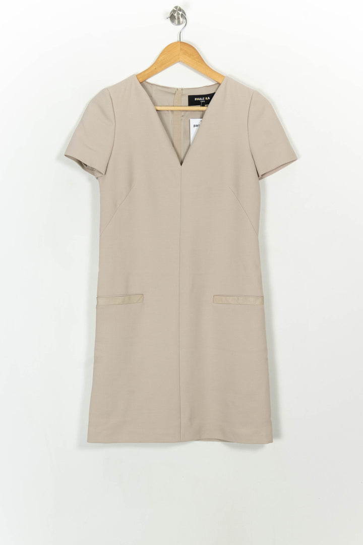Robe Courte Beige - Taille S/36 de la marque Paule Ka | PARAD116738 - Vendu par Paradigme - Image 2