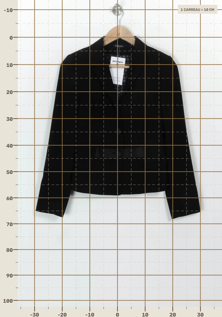 Veste Noire - Taille S/36 de la marque Caroll | PARAD116742 - Vendu par Paradigme - Image 4