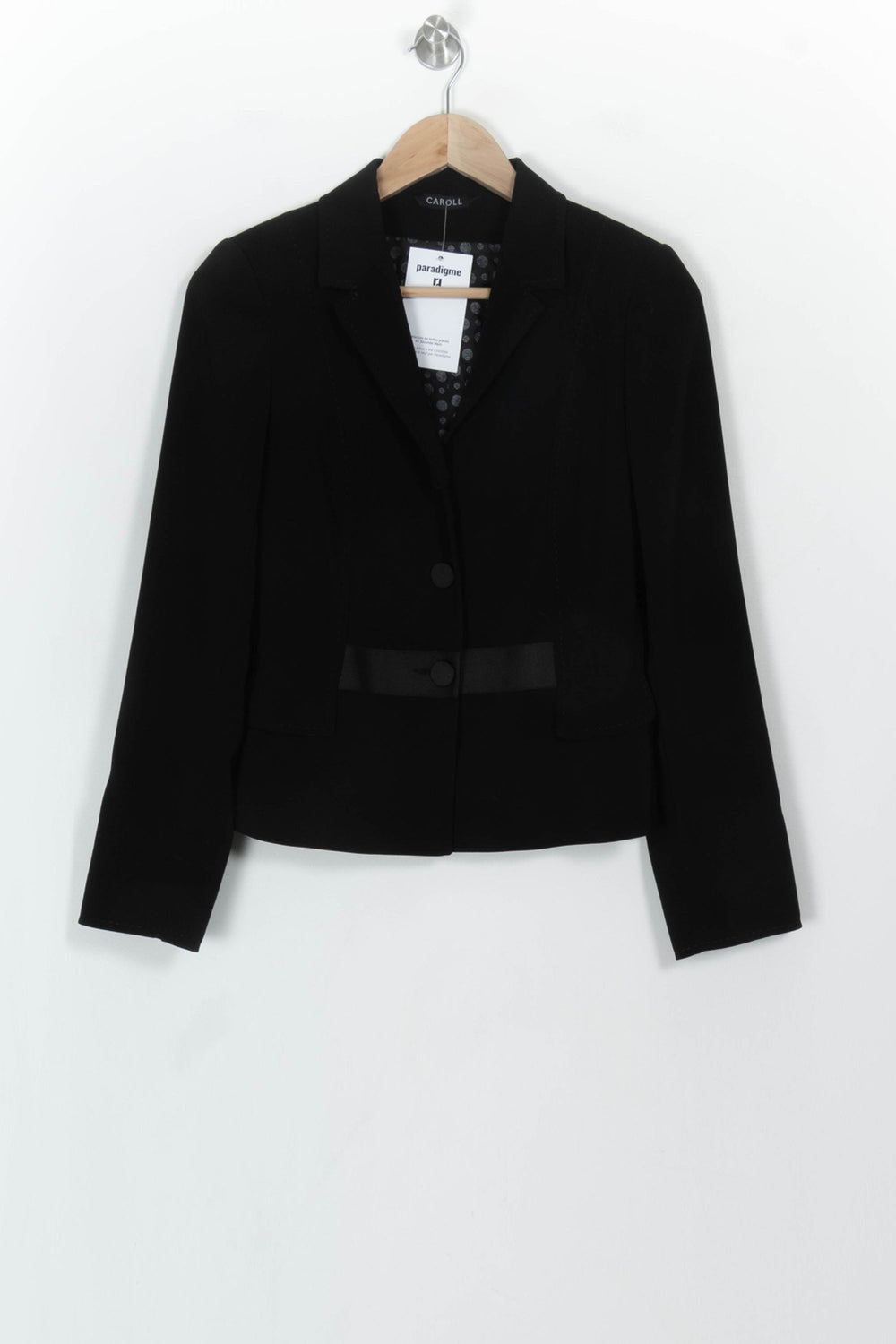 Veste Noire - Taille S/36 de la marque Caroll | PARAD116742 - Vendu par Paradigme - Image 2