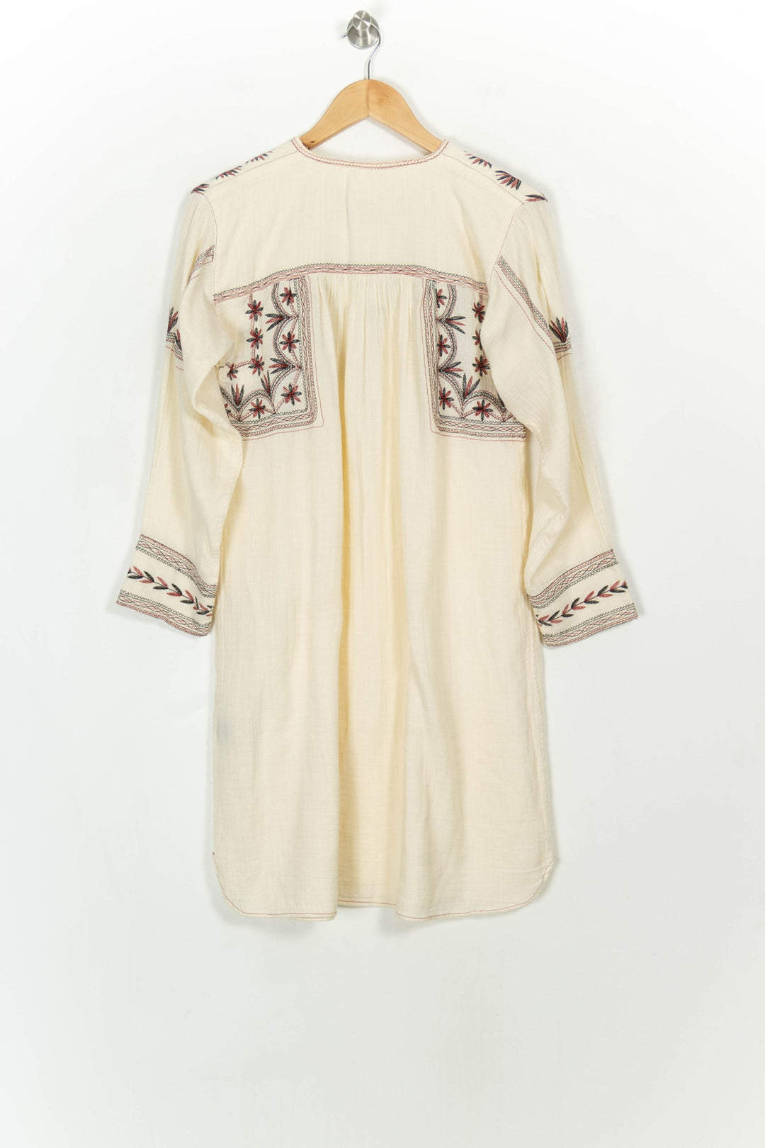 Robe Brodée Blanche et Bordeaux - Taille XS/34 de la marque Isabel Marant étoile | PARAD116745 - Vendu par Paradigme - Image 5