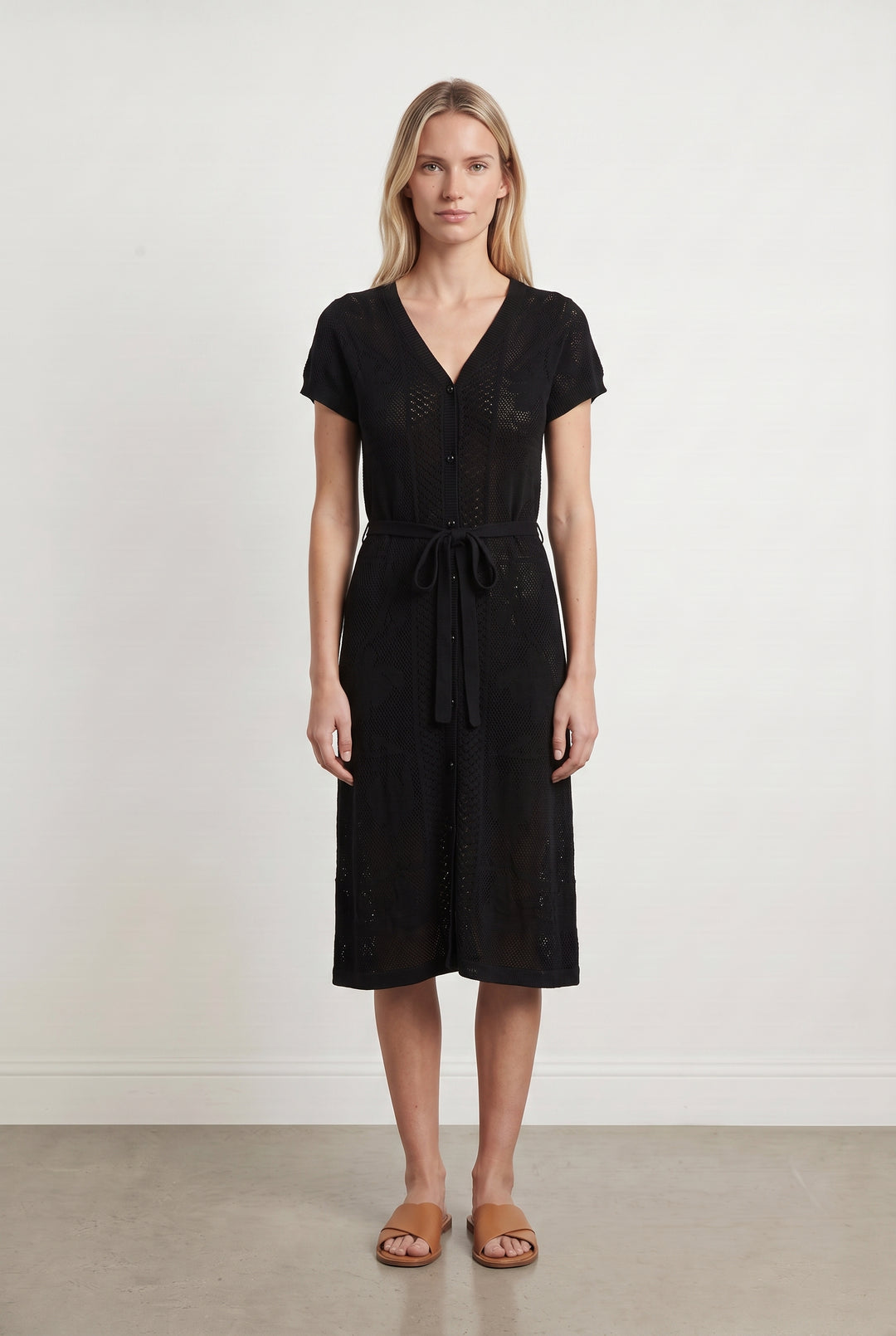 Robe Midi Noire - Taille S/36 de la marque Sud express | PARAD116748 - Vendu par Paradigme - Image 1