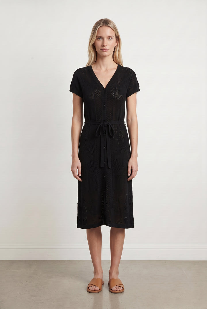 Robe Midi Noire - Taille S/36 de la marque Sud express | PARAD116748 - Vendu par Paradigme - Image 1