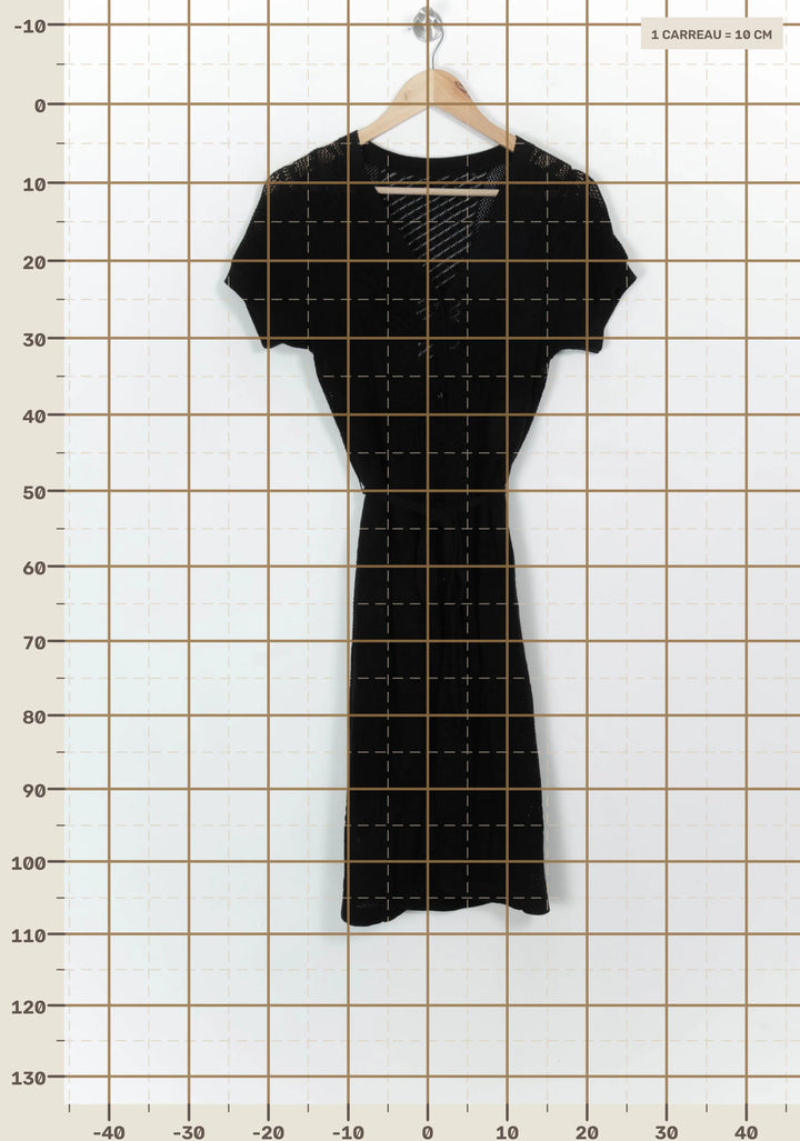 Robe Midi Noire - Taille S/36 de la marque Sud express | PARAD116748 - Vendu par Paradigme - Image 4