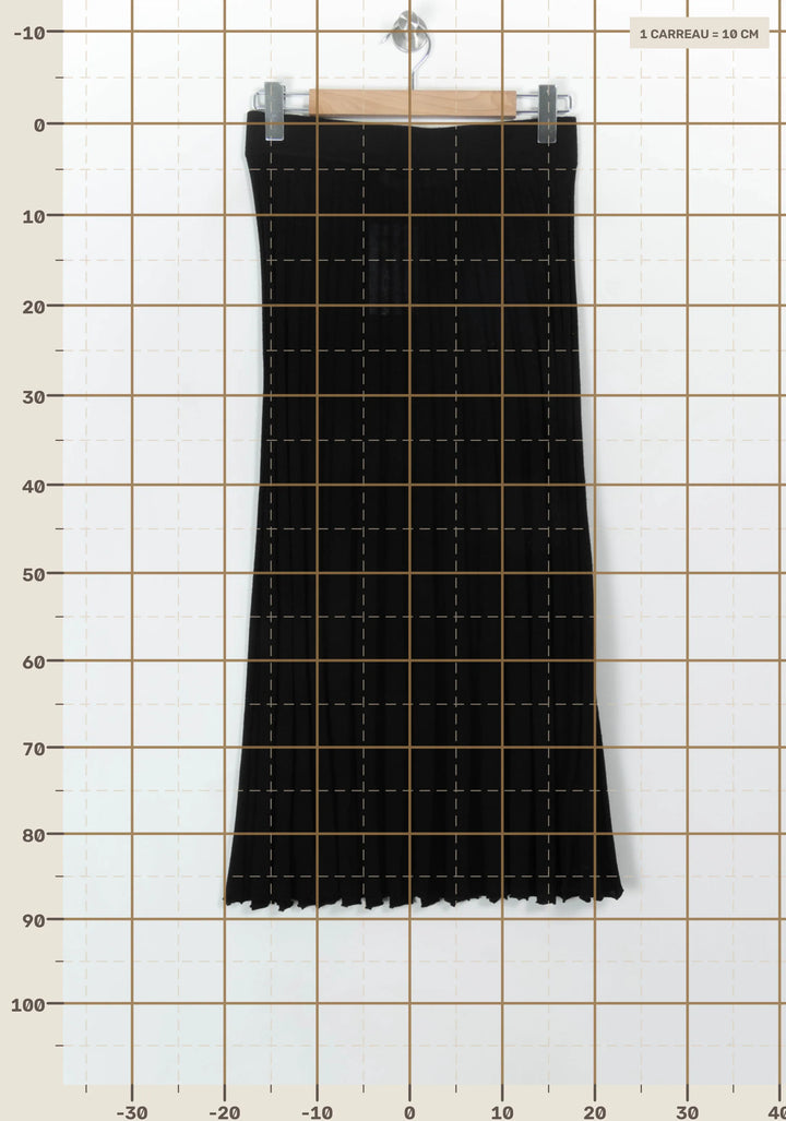 Jupe Plissée Noire - Taille M/38 de la marque La Fée Maraboutée | PARAD116757 - Vendu par Paradigme - Image 4