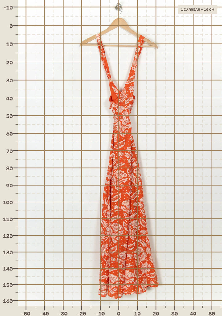 Robe Longue Orange et Blanche - Taille M/38 de la marque Petite Mendigote | PARAD116762 - Vendu par Paradigme - Image 4
