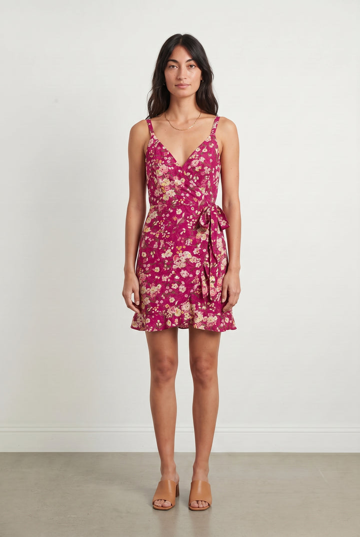 Robe Portefeuille Rose et Blanc - Taille XS/34 de la marque Sézane | PARAD116763 - Vendu par Paradigme - Image 1