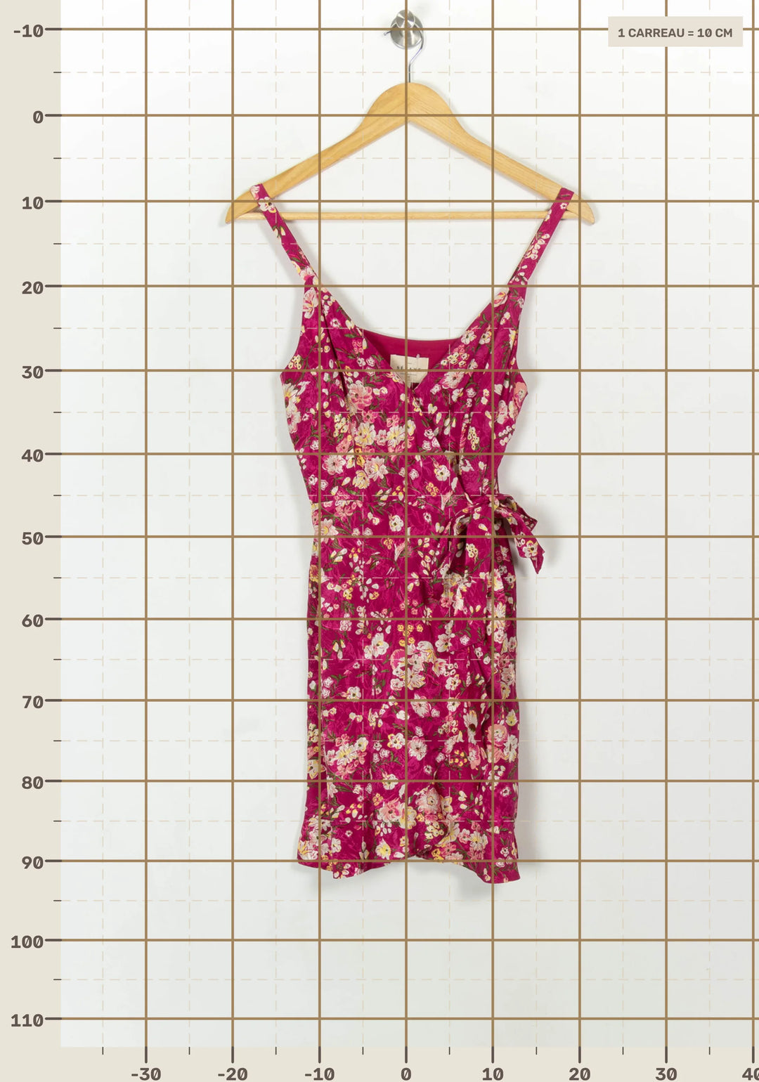 Robe Portefeuille Rose et Blanc - Taille XS/34 de la marque Sézane | PARAD116763 - Vendu par Paradigme - Image 4