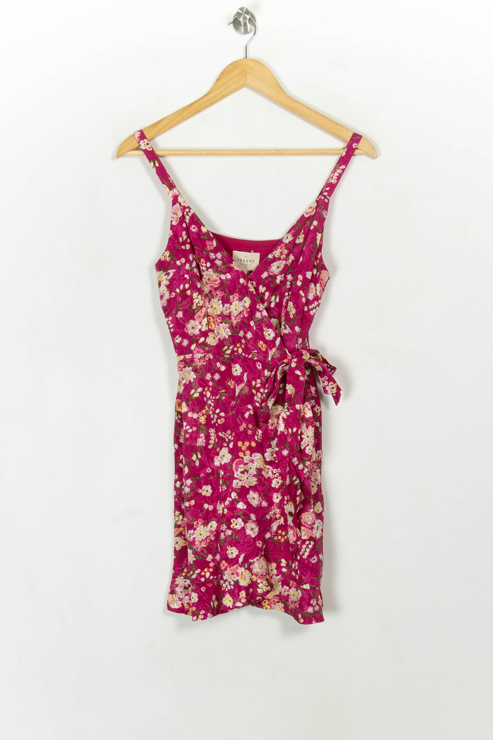 Robe Portefeuille Rose et Blanc - Taille XS/34 de la marque Sézane | PARAD116763 - Vendu par Paradigme - Image 2