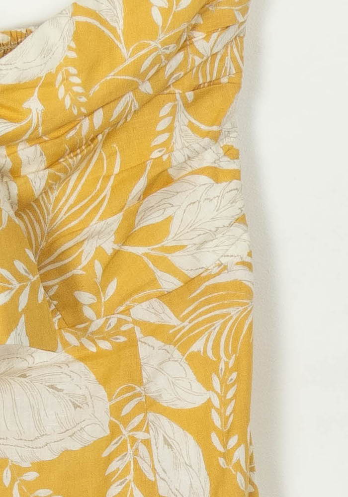 Robe Midi Jaune et Blanche - Taille S/36 de la marque Sézane | PARAD116764 - Vendu par Paradigme - Image 3