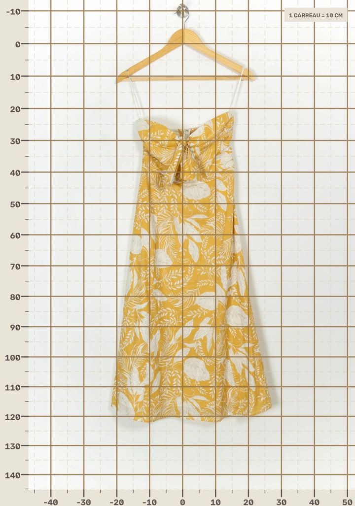Robe Midi Jaune et Blanche - Taille S/36 de la marque Sézane | PARAD116764 - Vendu par Paradigme - Image 4