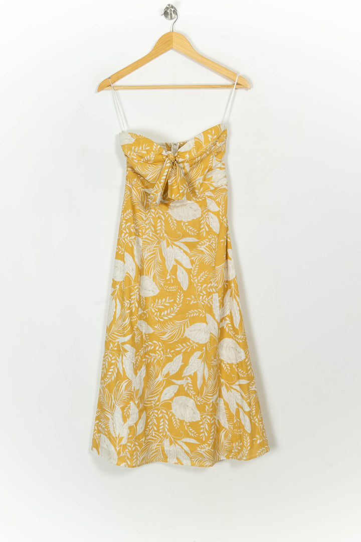 Robe Midi Jaune et Blanche - Taille S/36 de la marque Sézane | PARAD116764 - Vendu par Paradigme - Image 2