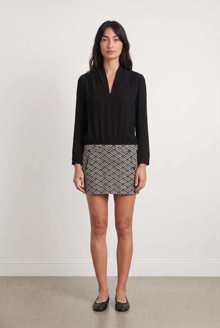 Robe Courte Noire et Blanche - Taille S/36 de la marque ba&amp;sh | PARAD116767 - Vendu par Paradigme - Image 1