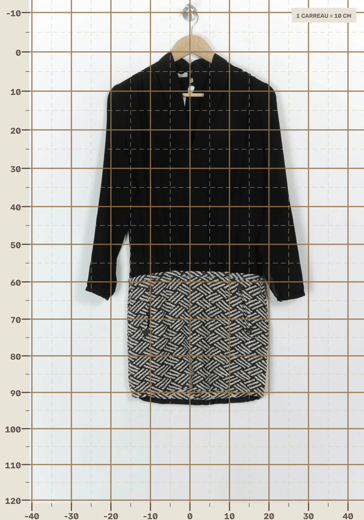 Robe Courte Noire et Blanche - Taille S/36 de la marque ba&amp;sh | PARAD116767 - Vendu par Paradigme - Image 4