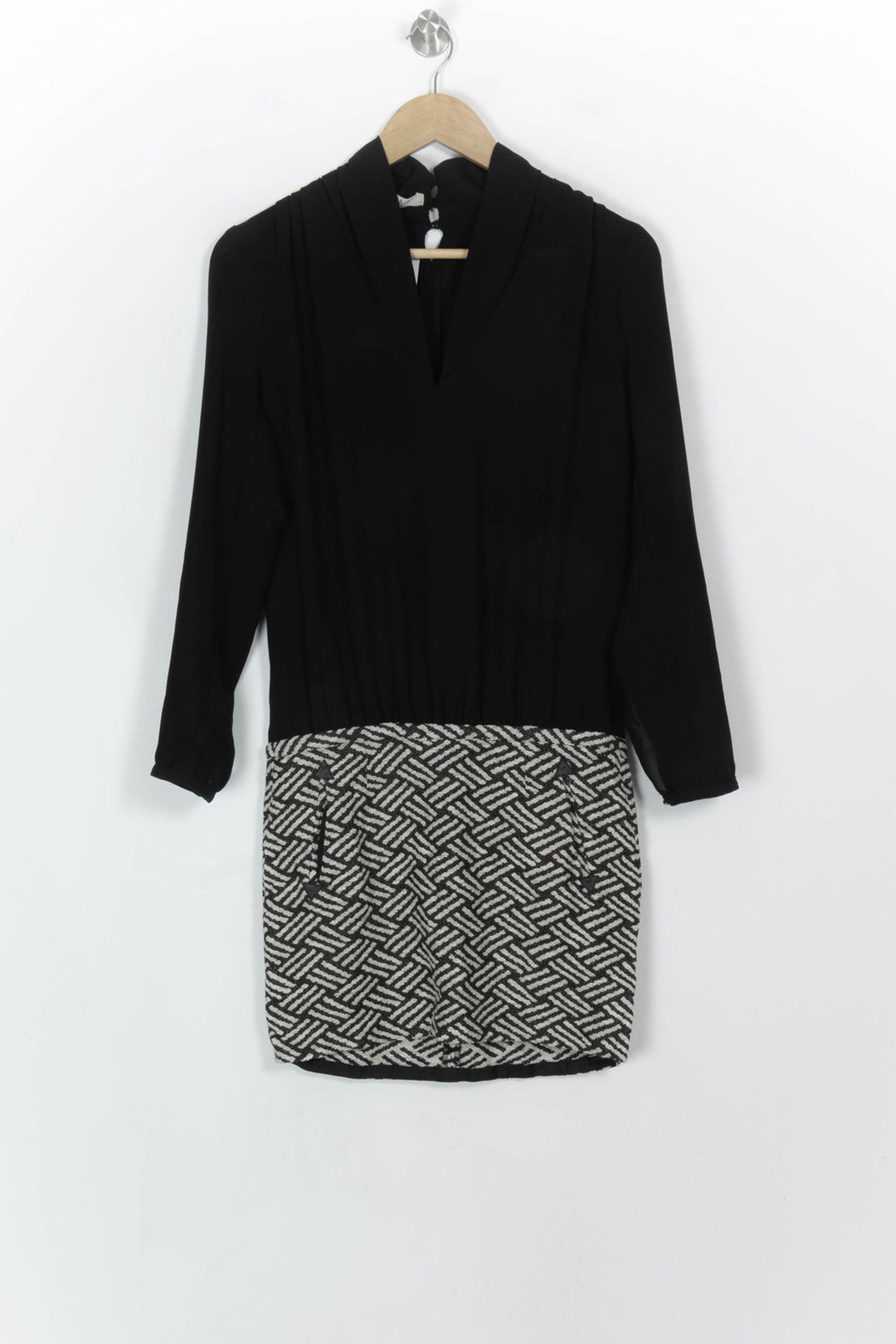 Robe Courte Noire et Blanche - Taille S/36 de la marque ba&amp;sh | PARAD116767 - Vendu par Paradigme - Image 2