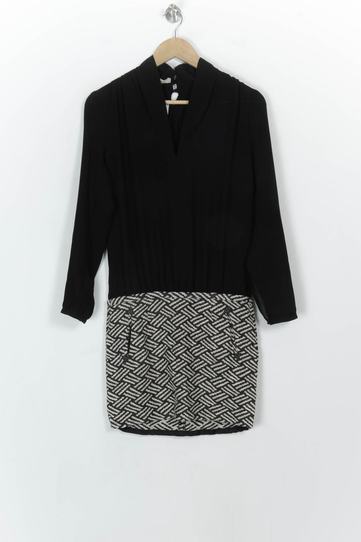 Robe Courte Noire et Blanche - Taille S/36 de la marque ba&amp;sh | PARAD116767 - Vendu par Paradigme - Image 2