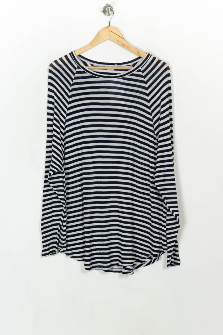 Marinière Noire et Blanche - Taille M/38 de la marque American Vintage | PARAD116772 - Vendu par Paradigme - Image 2