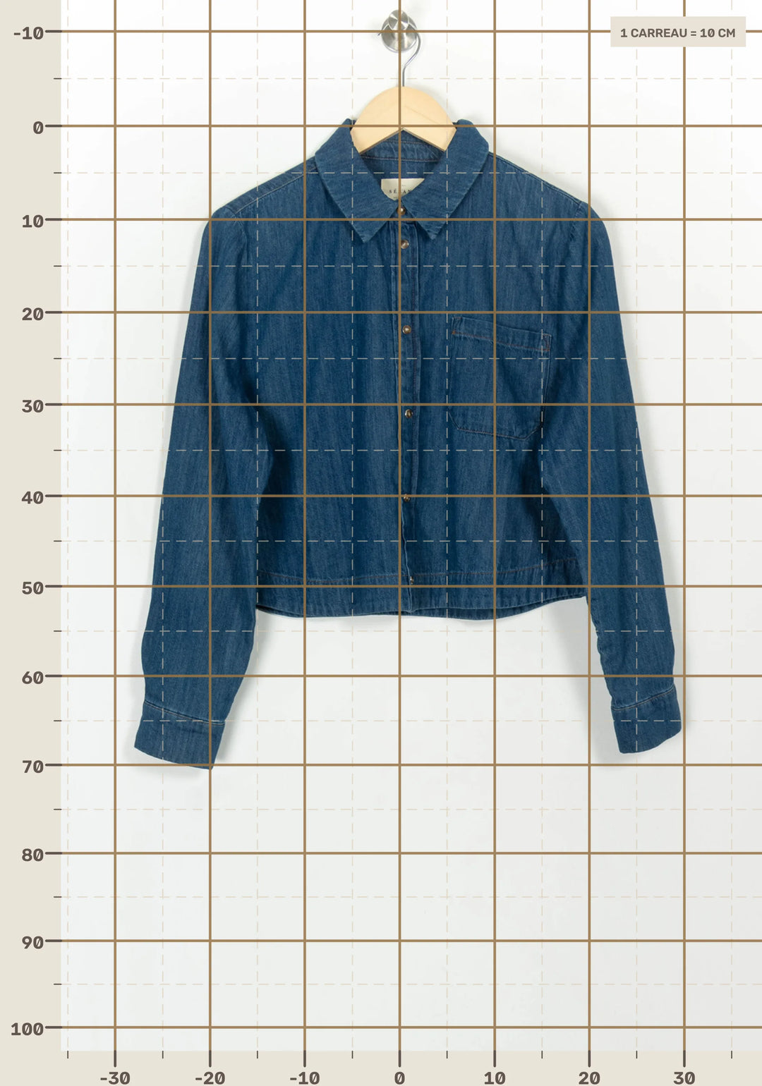 Veste en Jean Bleue - Taille M/38 de la marque Sézane | PARAD116773 - Vendu par Paradigme - Image 4