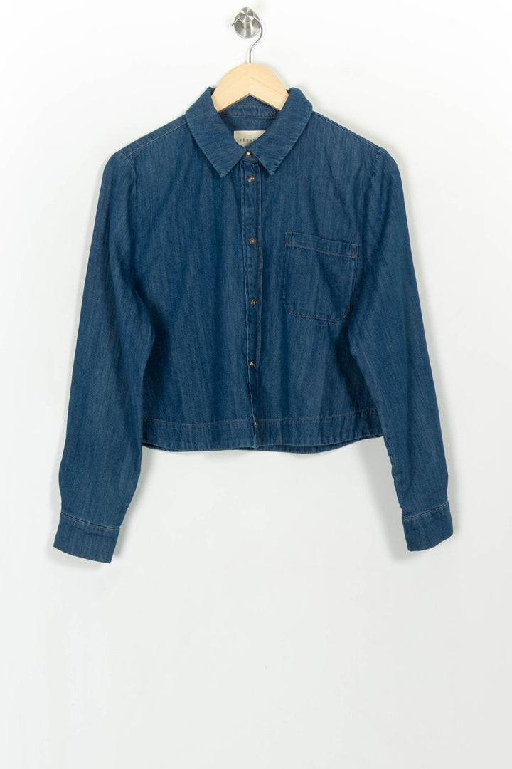 Veste en Jean Bleue - Taille M/38 de la marque Sézane | PARAD116773 - Vendu par Paradigme - Image 2