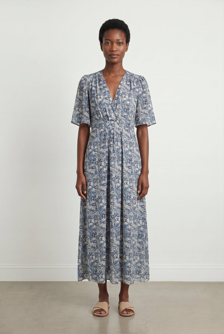 Robe Longue Bleue et Blanche - Taille M/38 de la marque Maison 123 | PARAD116774 - Vendu par Paradigme - Image 1