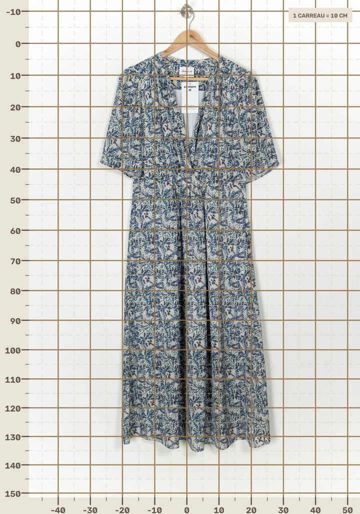 Robe Longue Bleue et Blanche - Taille M/38 de la marque Maison 123 | PARAD116774 - Vendu par Paradigme - Image 4