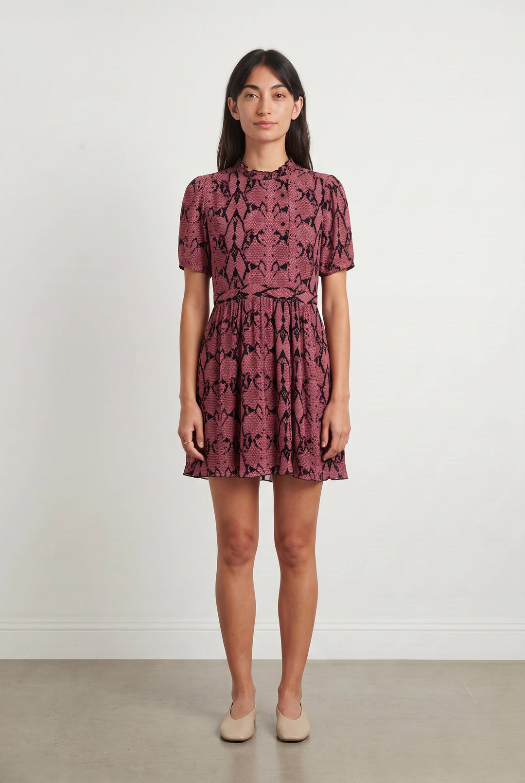 Robe Courte Rose et Noire - Taille S/36 de la marque ba&amp;sh | PARAD116777 - Vendu par Paradigme - Image 1