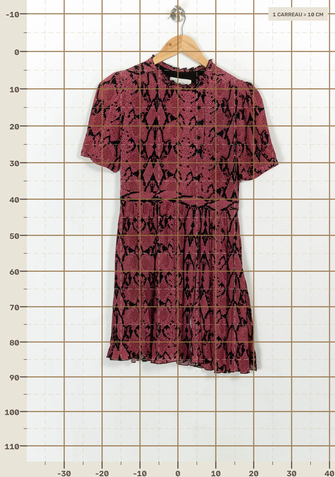 Robe Courte Rose et Noire - Taille S/36 de la marque ba&amp;sh | PARAD116777 - Vendu par Paradigme - Image 4