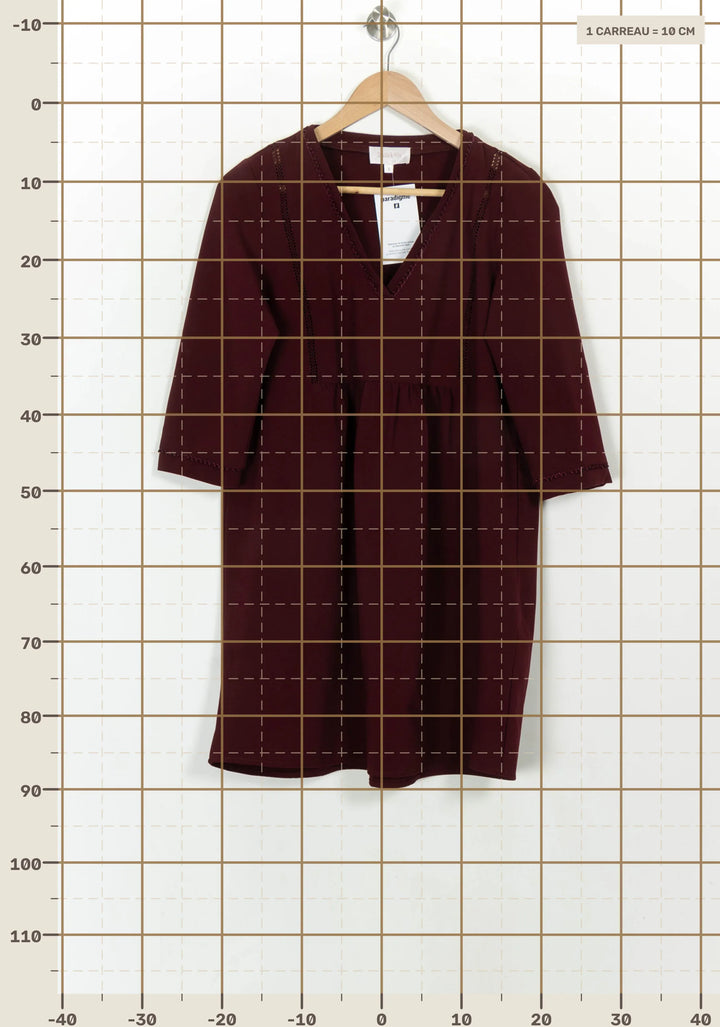 Robe Midi Bordeaux - Taille S/36 de la marque Grace &amp; Mila | PARAD116785 - Vendu par Paradigme - Image 4