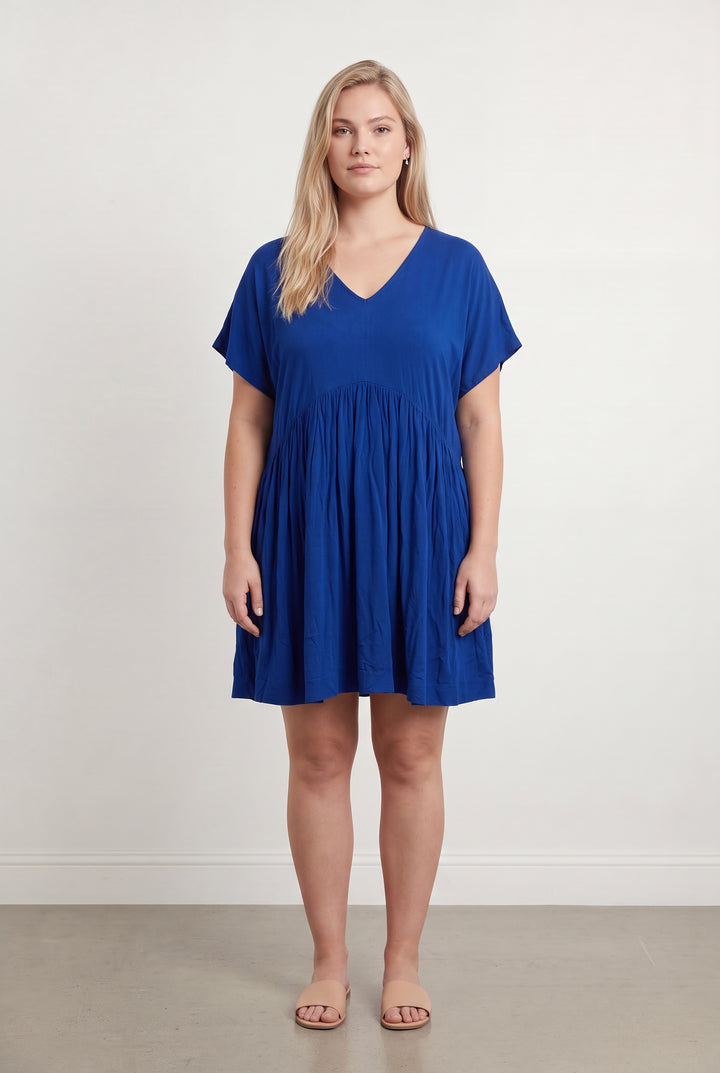 Robe Courte Bleue - Taille XXL/44 de la marque Indies | PARAD116786 - Vendu par Paradigme - Image 1