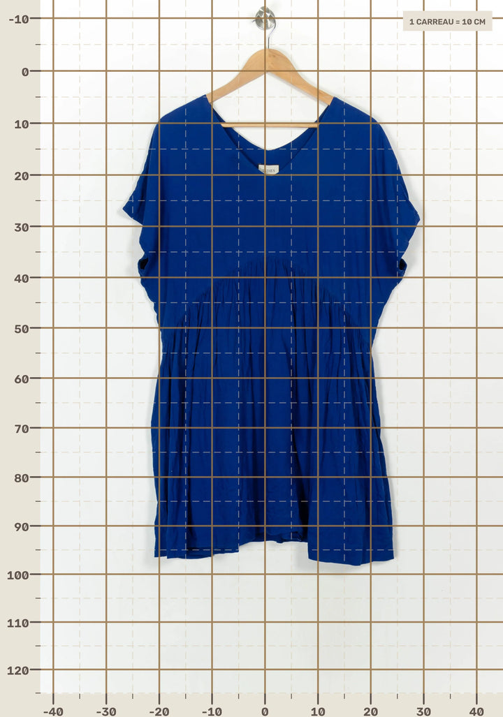 Robe Courte Bleue - Taille XXL/44 de la marque Indies | PARAD116786 - Vendu par Paradigme - Image 4