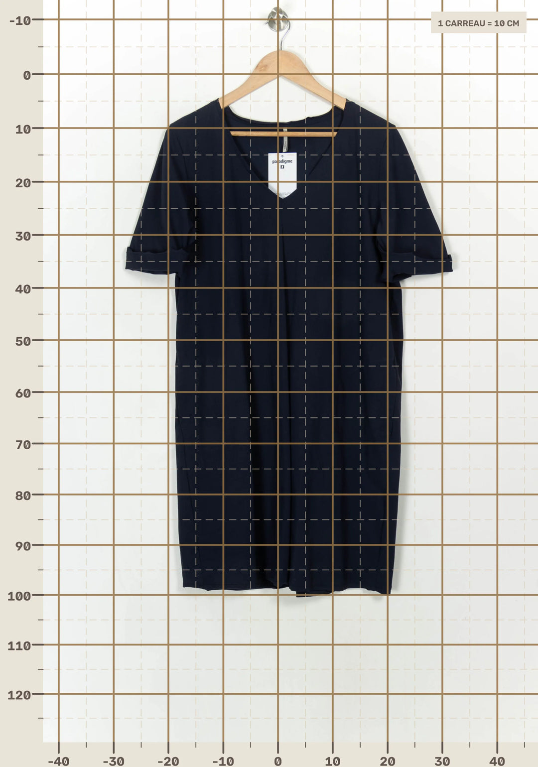 Robe Courte Bleue - Taille XL/42 de la marque Indies | PARAD116787 - Vendu par Paradigme - Image 4