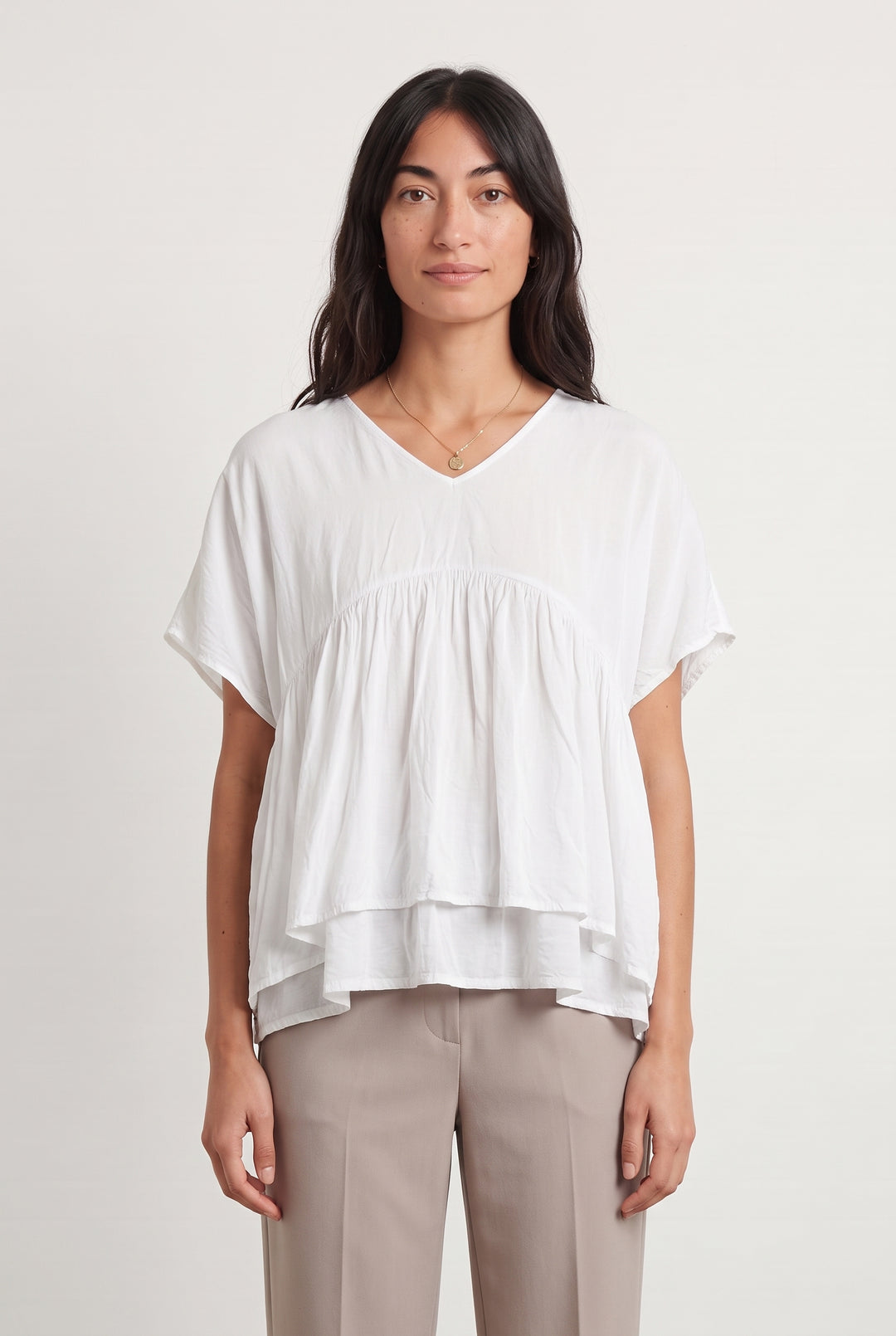 Blouse Blanche - Taille S/36 de la marque Indies | PARAD116788 - Vendu par Paradigme - Image 1