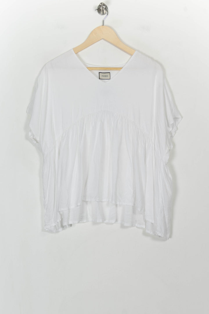 Blouse Blanche - Taille S/36 de la marque Indies | PARAD116788 - Vendu par Paradigme - Image 2