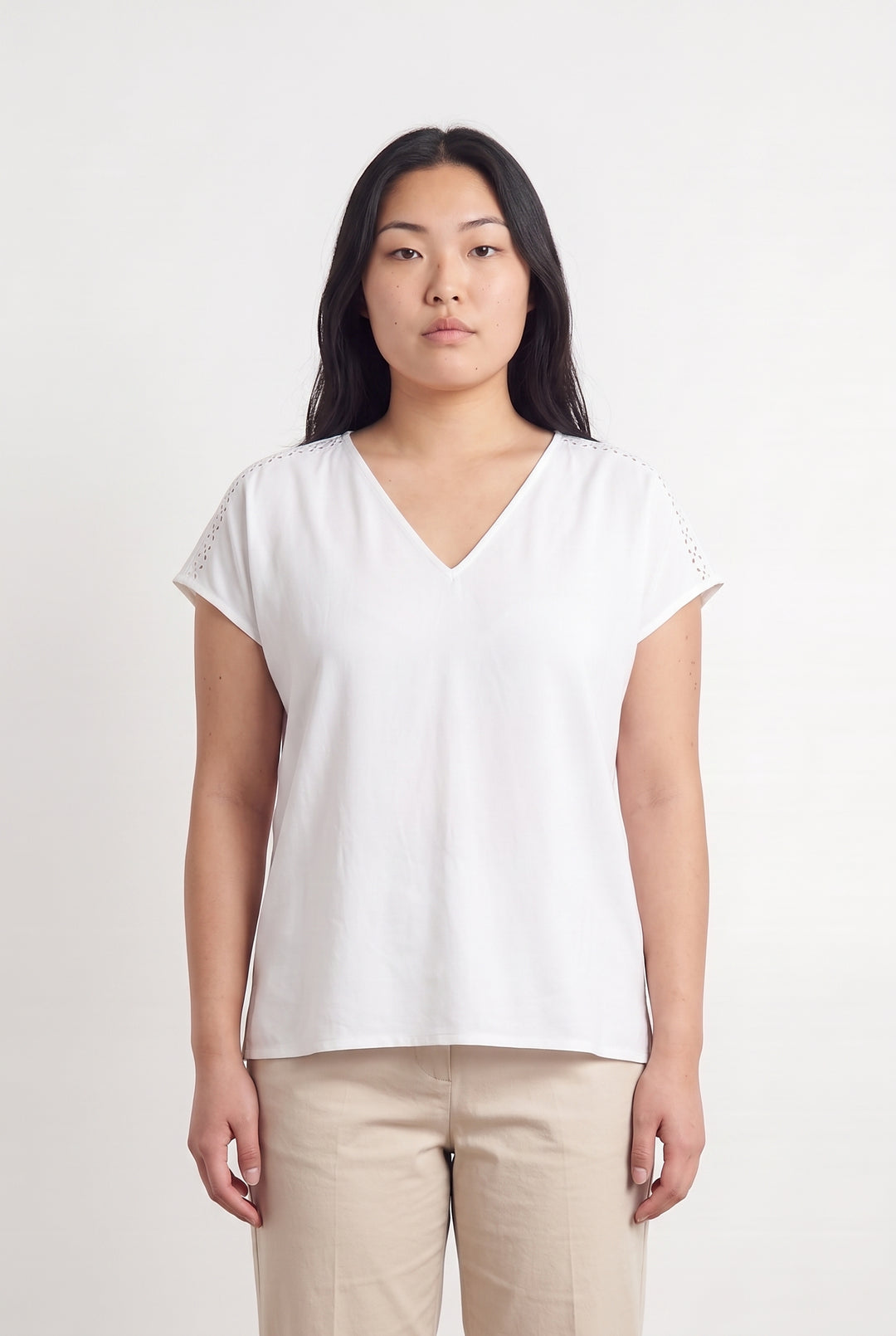 Blouse Blanche - Taille L/40 de la marque Indies | PARAD116789 - Vendu par Paradigme - Image 1